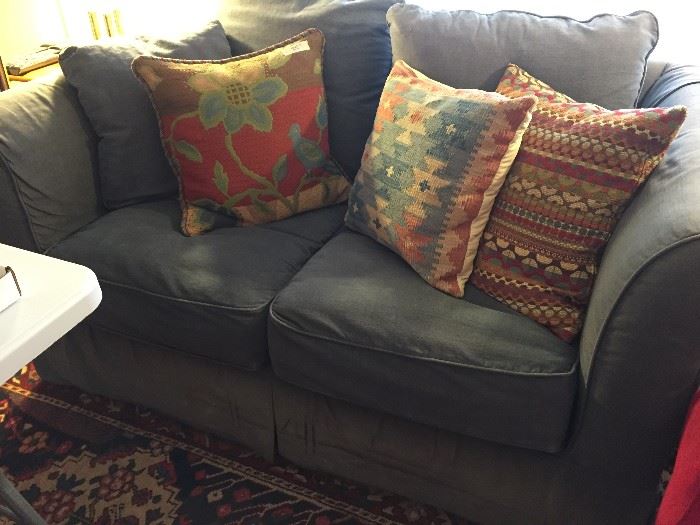Loveseat and pillows