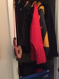 Hallway:  this closet has ski clothes and accessories.  All sizes are large and extra-large.