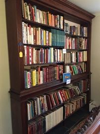 One of two, seven-foot wide bookshelf units.  The other is in the living room.   This one is packed with the most marvelous cookbooks and the living room features, Churchilliana, the Royals, Great Houses of the World, and much more.