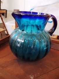 Vibrant blue mid-century jug