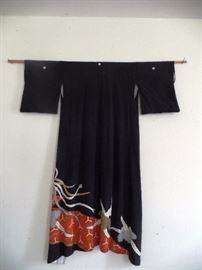 Black Silk Kimono 