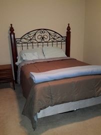 Full/queen  bed with headboard  full mattress