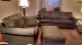 Sofa, Matching Chair and Ottoman