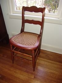 Side chair with cane seat
