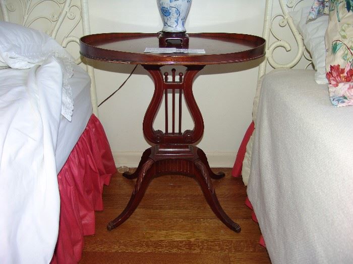 Lyre style side table