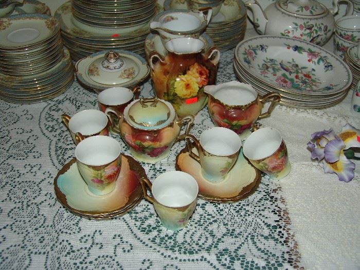 Hand painted coffee or tea service