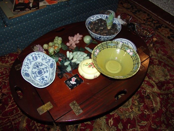 Jade grapes and bowls
