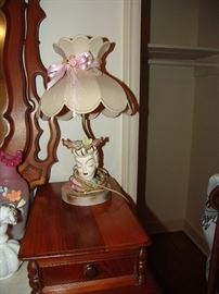 Lady head made into lamp