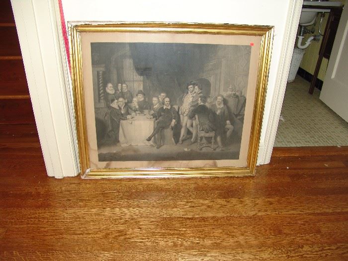 Antique framed print
