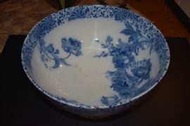 Gorgeous Flow Blue Punch Bowl in Beautiful Condition! The wording on the underside of the base reads: Doulton Burslem England Vernon