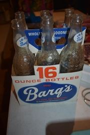 Collectible Barg's Soda Bottles in Original Carrying Case