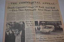 Just a couple of many Newspapers dealing with the death of Elvis Presley all on the day and days following his death.