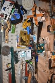 A wall of misc, tools, etc.