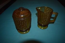 Depression Sugar and Creamer Nearly all glassware,china and figurines in this estate was wrapped in newspaper from 1975 back to 1946