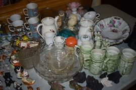 Depression Sugar and Creamer Nearly all glassware,china and figurines in this estate was wrapped in newspaper from 1975 back to 1946