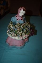 Large Vintage Kim Ward Hollywood Hand Decorated Vase "Carmen" # 69