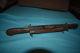 Vintage Carving Set India with Beautiful Carved Handles and Scabbard