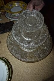 Beautiful Collection of Sandwich Glass Plates