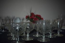 More Depression Glass Stemware