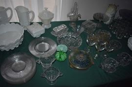Glass Basket, Sugar/Creamer, Case Glass Pitcher, Stemware, Milk Glass, Hand Painted Porcelain and so much more!