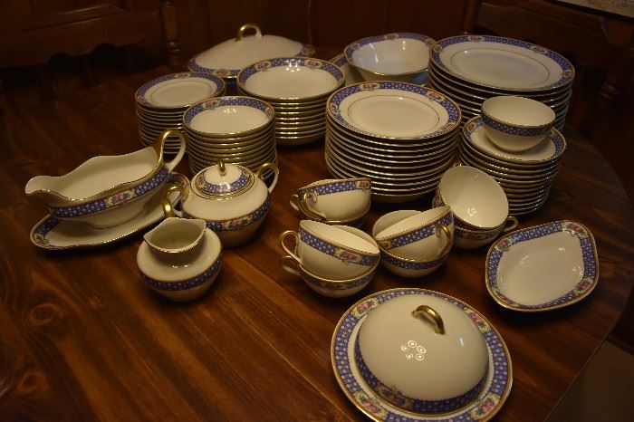 Gorgeous China, boxed away for well over 50 yrs, 70 pcs as we just unwrapped a 2nd covered oval bowl like the one at back left of this pic, The China is signed as follows: C T"ielsch Altwasser Silesia Germany 11-2635-39 This pattern was Discontinued in 1930 and is listed online at replacements.com it can be seen as Pattern #: 2241 (Altwasser) 
