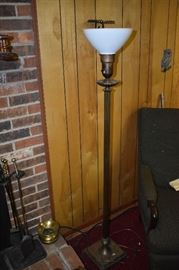 Vintage Brass Torch Lamp