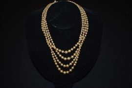 Beautiful Multi-Strand Antique Pearl Necklace