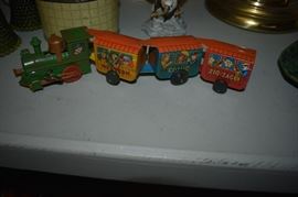 Toy Tin Wind Up Western Comic Zig-Zag Train