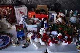 Lots of Very nice Vintage Christmas items in this Estate many new in box and many still with tags. From Village Pieces to Santa to Snowmen to Ornaments, Lights, Snow Globes, Gift Bags and more you find it all and best of all "It's just in time for Next Christmas!!!"