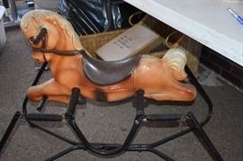 Vintage Childs Spring Action Rocking Horse