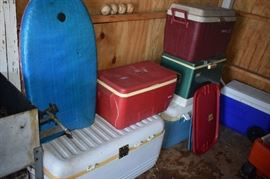 Boogie Board and Lots of Insulated Chests!
