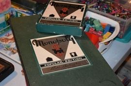 Original 1935 Monopoly Game & Board complete with lead Tokens