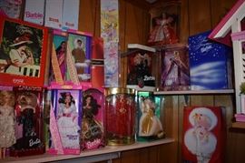 Loads of Vintage Dolls and Accessories in this Estate! From Loaded with Barbies pluse Elvis to Back Street Boys to 90210 to Country Music Dolls to Spice Girls Plus Accessories Galore especially for Barbie! We also have Vintage Ty Beanie Babies and Disney Characters --- A large collection represented here as you can see! We even have a large collection of Barbie Ornaments and Bradbury Mint Porcelain Barbie Figurines!