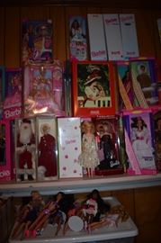 Loads of Vintage Dolls and Accessories in this Estate! From Loaded with Barbies pluse Elvis to Back Street Boys to 90210 to Country Music Dolls to Spice Girls Plus Accessories Galore especially for Barbie! We also have Vintage Ty Beanie Babies and Disney Characters --- A large collection represented here as you can see! We even have a large collection of Barbie Ornaments and Bradbury Mint Porcelain Barbie Figurines!