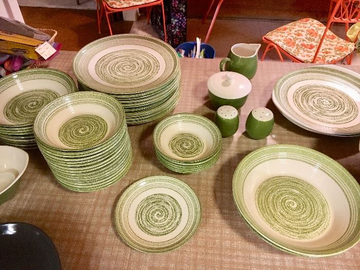 Large grouping of El Verde Casual Ironstone by Max Schonfeld (see another view further along in pics)