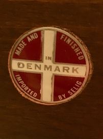 The mid century game table with the reversible top has this little plaque.....Made in Denmark 🇩🇰!