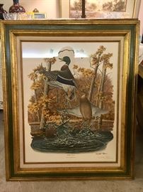 Richard Sloan “Mallard Duck”, matted and framed