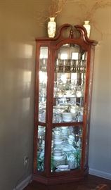 Corner curio cabinet 