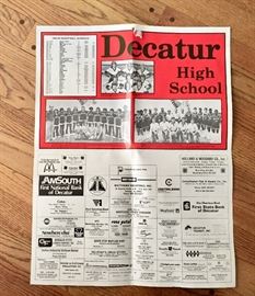 1983 Decatur High advertising basketball schedule 