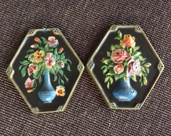 Chalkware wall plaques 