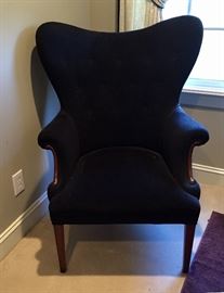 Black wingback chair