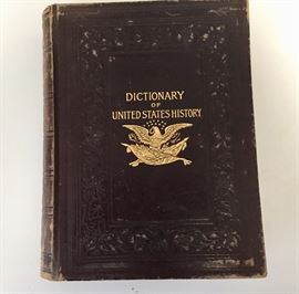 1897 copy of Dictionary of United States History 