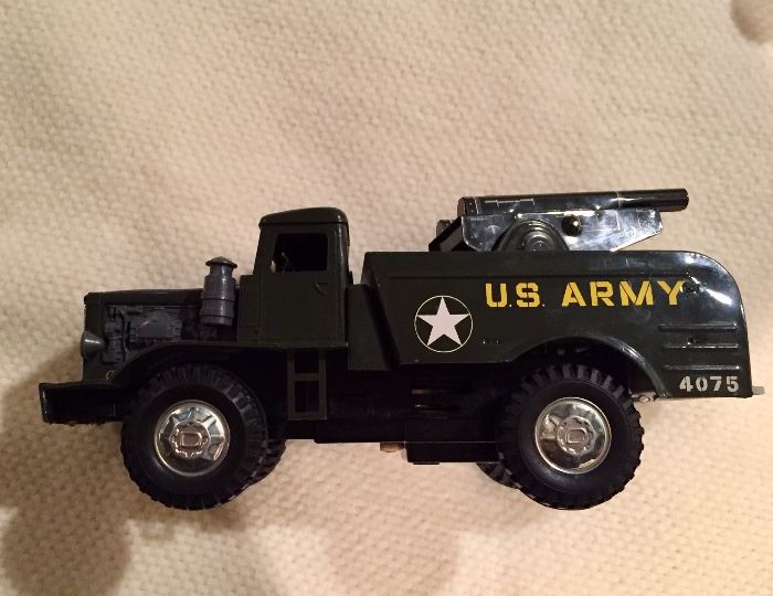 Vintage tin army truck