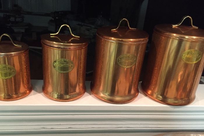 Copper canister set 