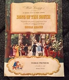Program from Atlanta movie theater for the 1946 world premier of Walt Disney's  "Song of the South" movie 