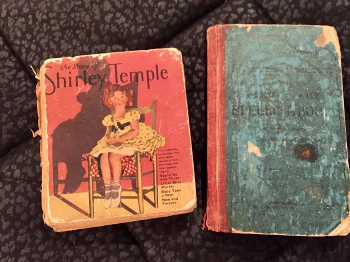 Antique Shirley Temple reader and spelling book 