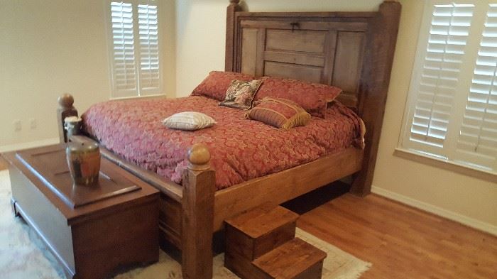 Four Poster Bed with steps, King size