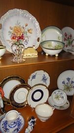 Vintage Tea Cups, vintage hand painted plates