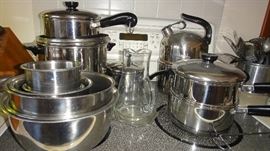 Stainless Pots and Stainless mixing bowls