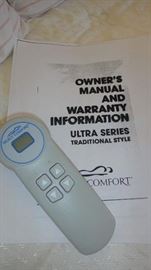 Select Comfort Manual and Remote